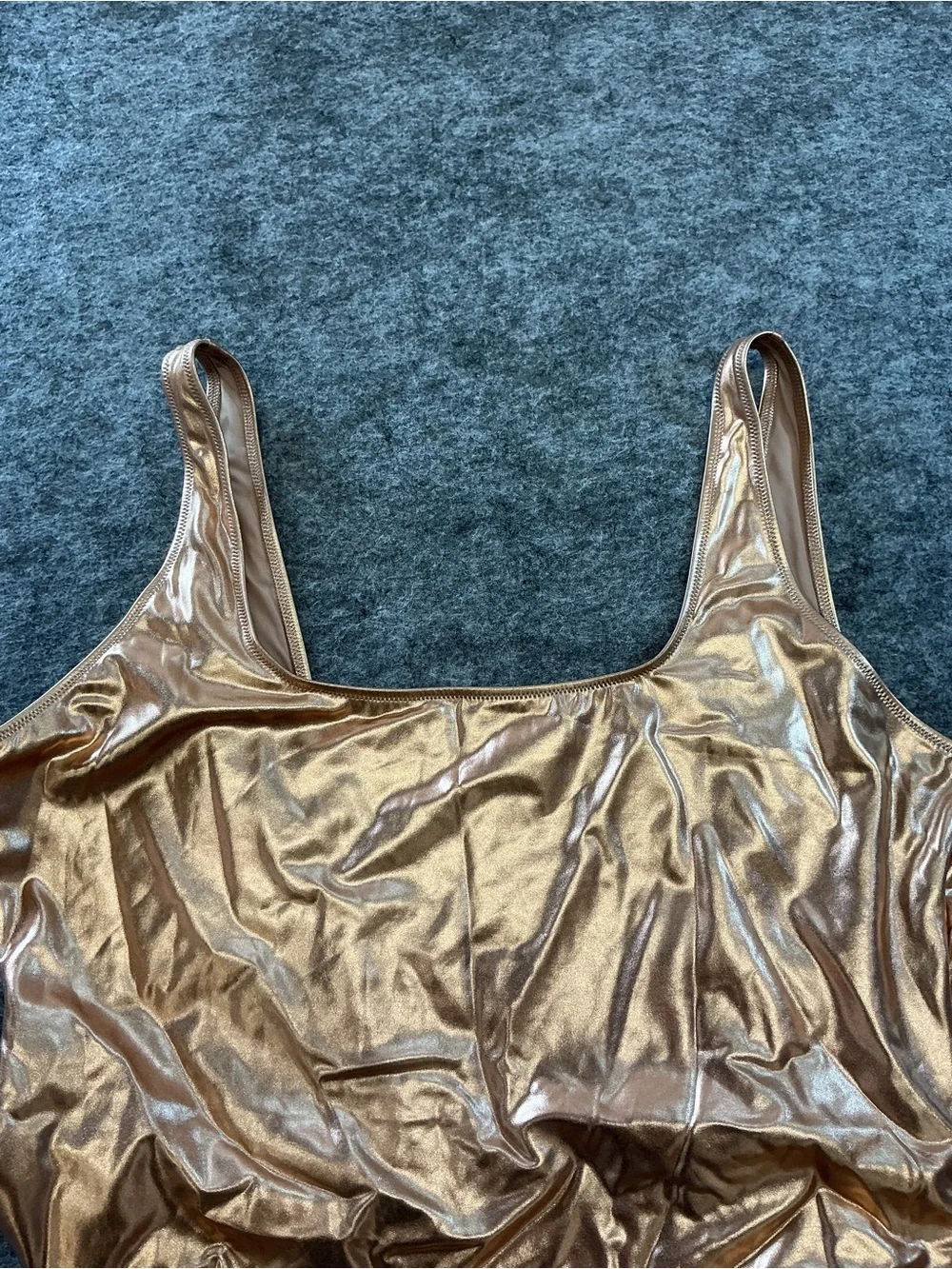SKIMS Metallic Bronze One-Piece Swimsuit Size 4X